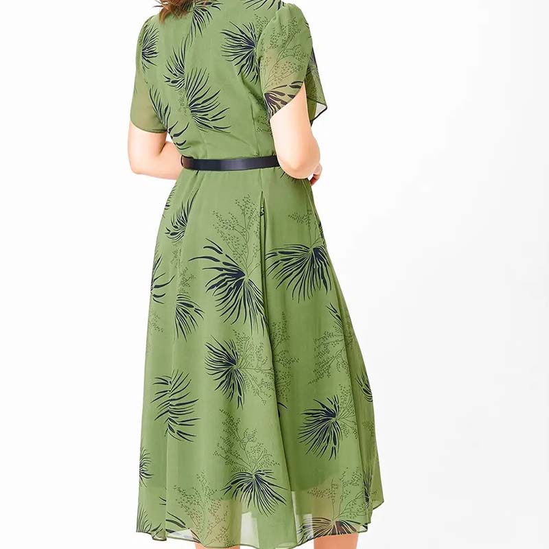 🔥 Damen A-Linie Midikleid mit Gürtel 🌸 Sommer Must-Have Blumenkleid