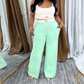 Zweiteiliges Set aus ärmellosem Tanktop und Hose mit Kordelzug für Damen