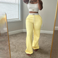 Zweiteiliges Set aus ärmellosem Tanktop und Hose mit Kordelzug für Damen