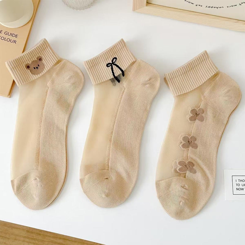 🌴Sommer-Specials🌴Atmungsaktive Netz-Patchwork-Socken für Frauen✨