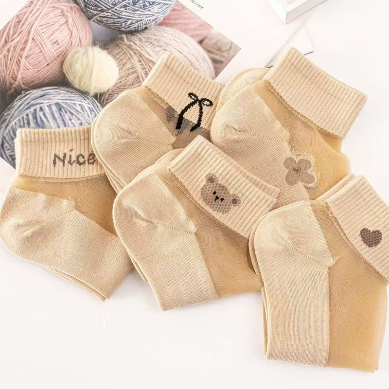 🌴Sommer-Specials🌴Atmungsaktive Netz-Patchwork-Socken für Frauen✨