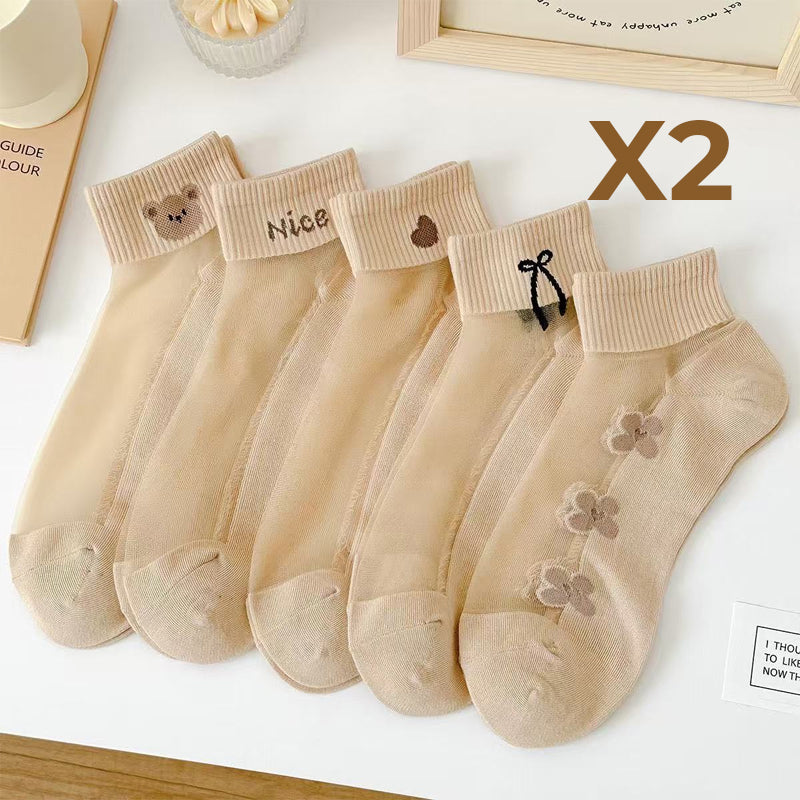 🌴Sommer-Specials🌴Atmungsaktive Netz-Patchwork-Socken für Frauen✨