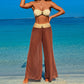 3-teiliges Bademode-Set für Damen – Oberteil, Unterteil und Strandhose
