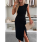 ⏳Begrenzte Zeit 50% Rabatt💥Ärmelloses Damen Bodycon Kleid mit Schlitz