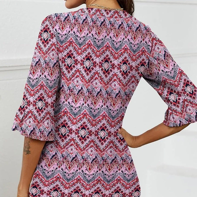 Elegante Oberteile mit Rüschenärmeln und V-Ausschnitt für Damen