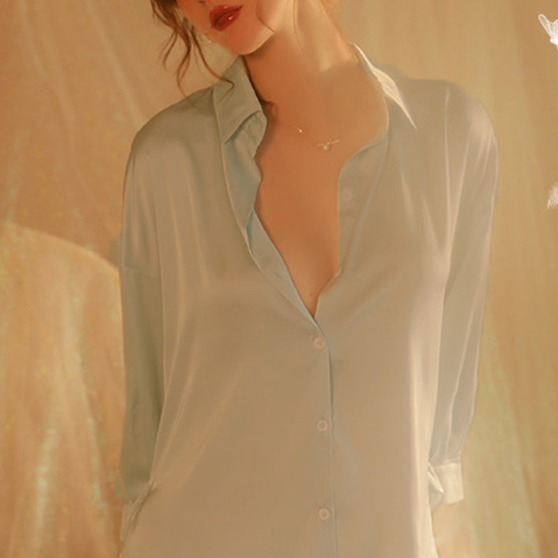 🌸Sei eine sexy Frau, genieße ein sexy Leben 🌸Sexy lockeres Damen-Schlafshirt Kaufen Sie 2 gratis Versand