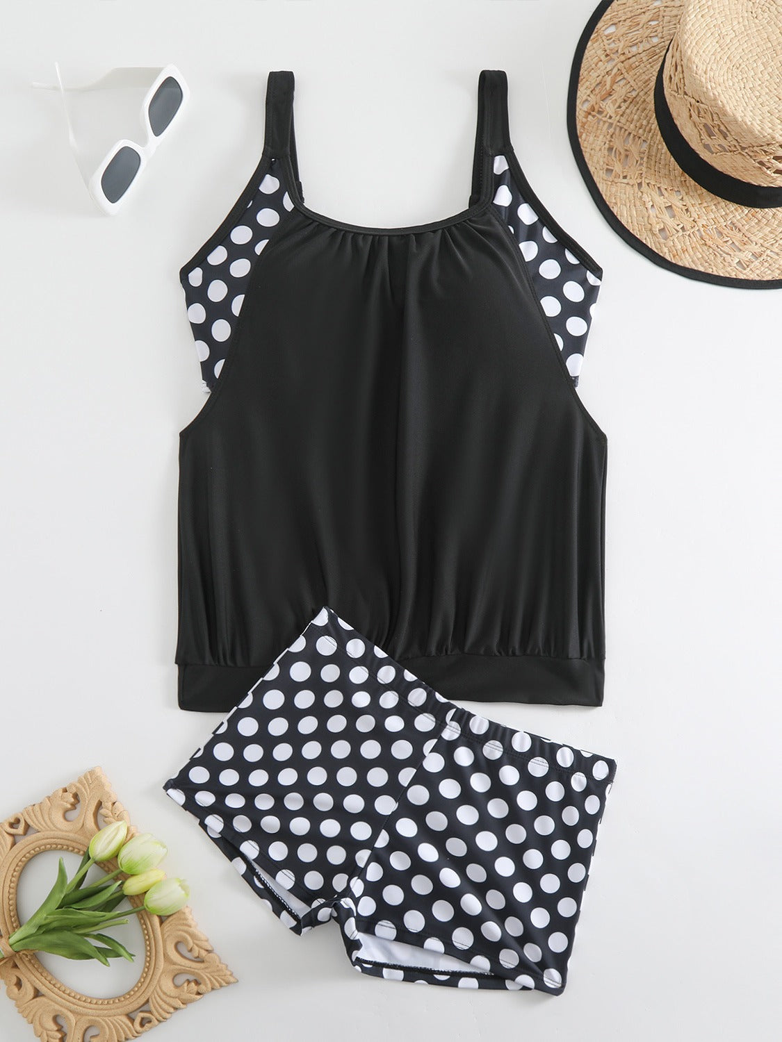 📢📢50 % Rabatt!! ⏰👙Zweiteiliger Badeanzug mit Polka-Dots für Damen🏖️