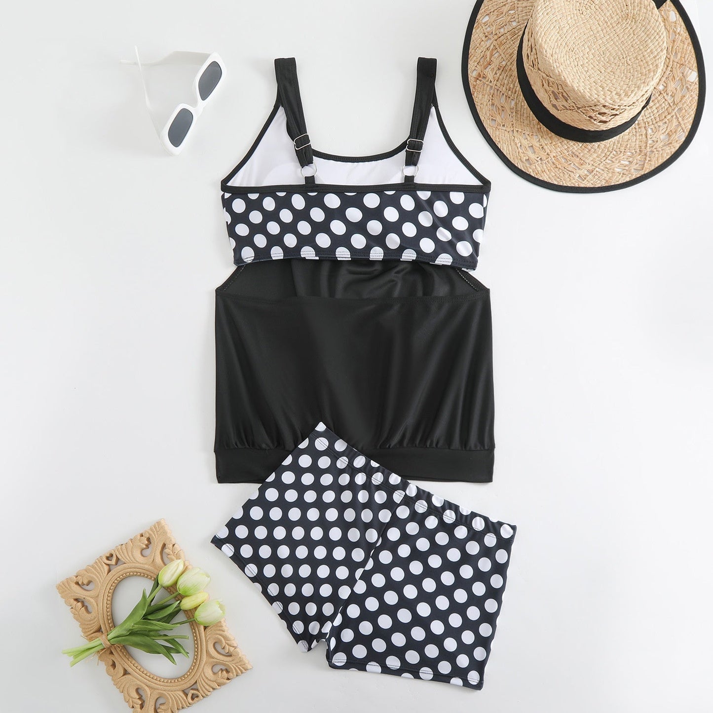 📢📢50 % Rabatt!! ⏰👙Zweiteiliger Badeanzug mit Polka-Dots für Damen🏖️