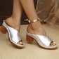 Slip-on-Plateau-Sandalen mit klobigem Absatz