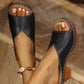 Slip-on-Plateau-Sandalen mit klobigem Absatz