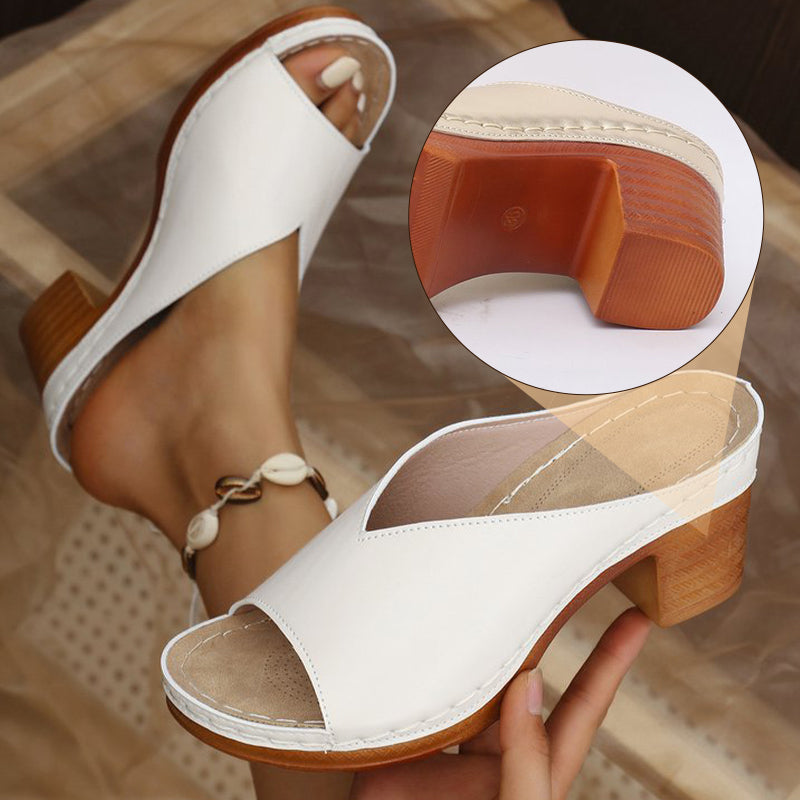 Slip-on-Plateau-Sandalen mit klobigem Absatz