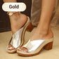 Slip-on-Plateau-Sandalen mit klobigem Absatz
