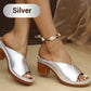 Slip-on-Plateau-Sandalen mit klobigem Absatz