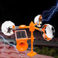 Vogelscheuche mit Reflektor und Windmaschine mit Sound