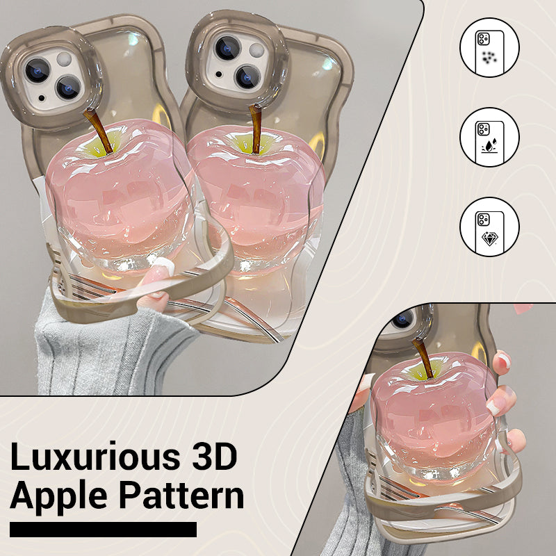 🍏🍎Transparente Handyhülle mit Apfelmuster für iPhone 16/15/14/13/12/11 Serie