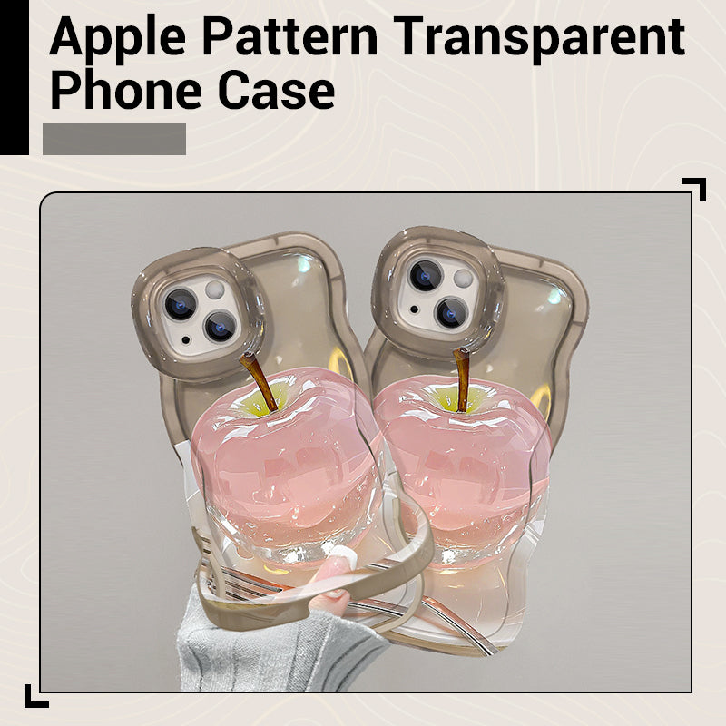 🍏🍎Transparente Handyhülle mit Apfelmuster für iPhone 16/15/14/13/12/11 Serie