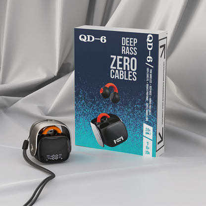 Bluetooth-Headset mit Ohrclip und Digitalanzeige