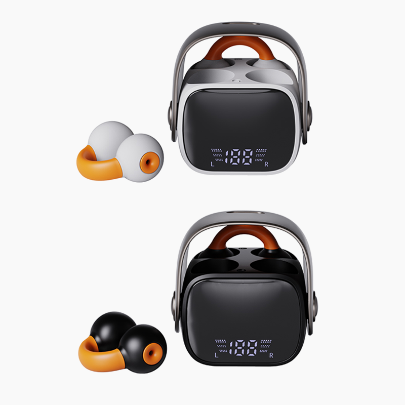 Bluetooth-Headset mit Ohrclip und Digitalanzeige