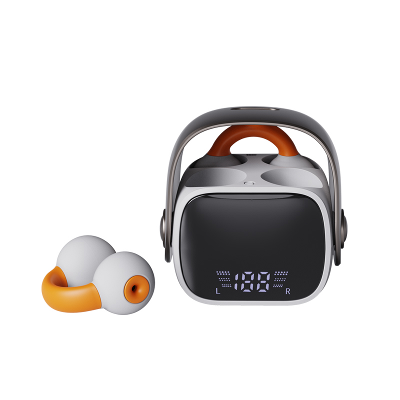 Bluetooth-Headset mit Ohrclip und Digitalanzeige