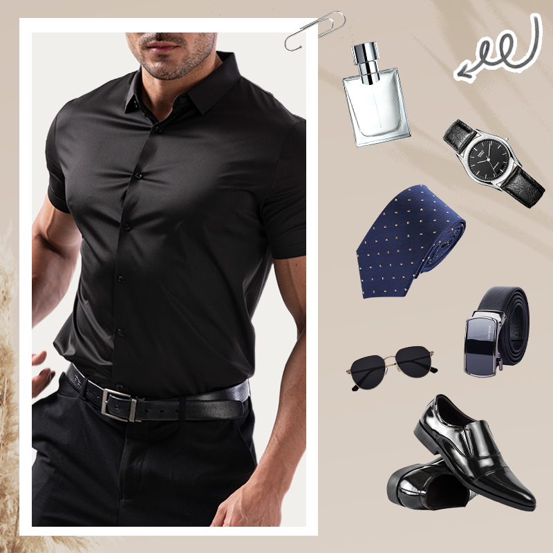 ⏳Begrenzte Zeit 50% Rabatt💥Herren Kurzarmhemd aus 4-Wege-Stretchgewebe