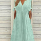 🌸💐Elegantes Kleid mit V-Ausschnitt und Hohlkehle für Frauen🚀Kaufen Sie 2 und erhalten Sie kostenlosen Versand🚀
