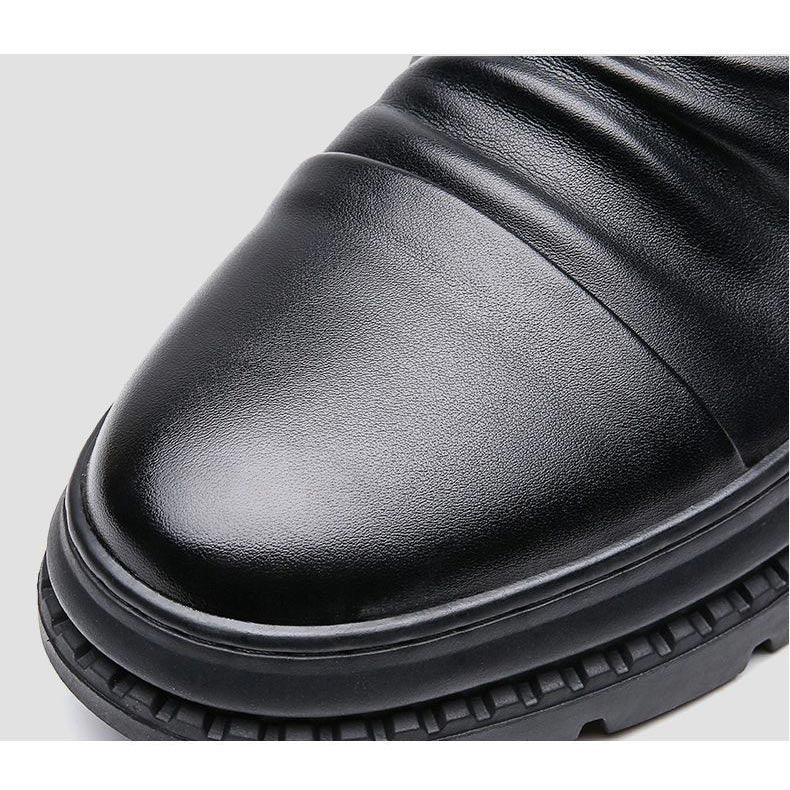 🔥 Klassische Herren Lederstiefel mit seitlichem Reißverschluss - [Bestes Geschenk]
