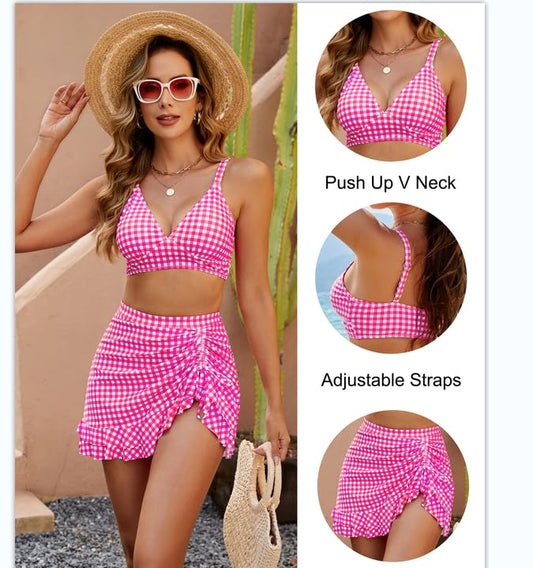 🌸Frühjahr-Sommer-Promotion-Periode! -Dick gestreifter Bikini mit hoher Taille 🌸