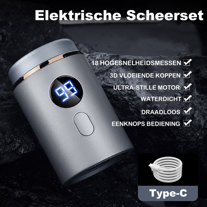 🔥Hot kampagne 50 % RABAT🔥Kraftig mini-elektrisk barbermaskine til mænd med digitalt display
