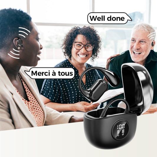 🎁Letzter Tag Aktion 49% Rabatt🎁TDas beste Geschenk von allen-AI Translation Wireless OWS Bluetooth5.4 Kopfhörer (Fit für iOS & Android)