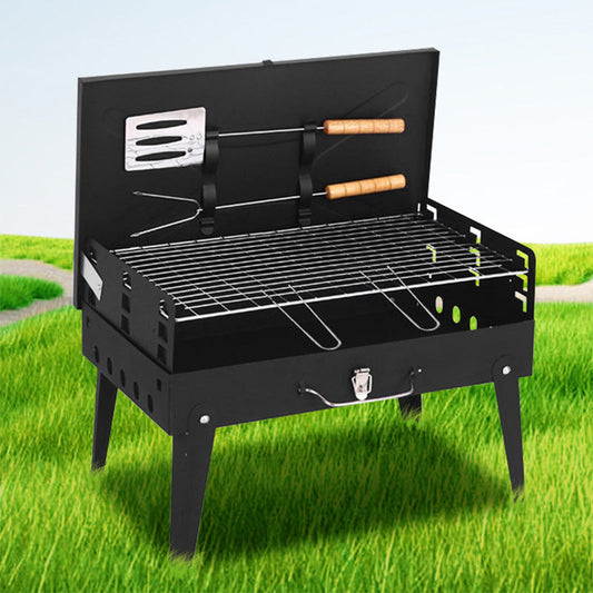 🚚 Livraison gratuite ! 🔥 Tragbarer faltbarer Holzkohlegrill für Outdoor-Kochen 🍖🔥🍃