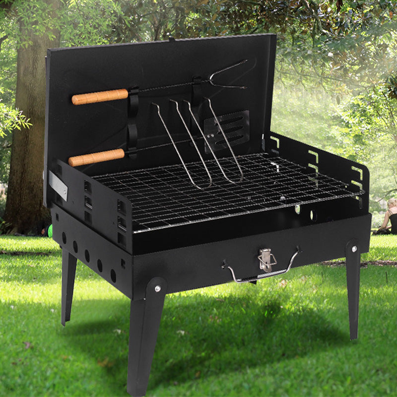🚚 Livraison gratuite ! 🔥 Tragbarer faltbarer Holzkohlegrill für Outdoor-Kochen 🍖🔥🍃