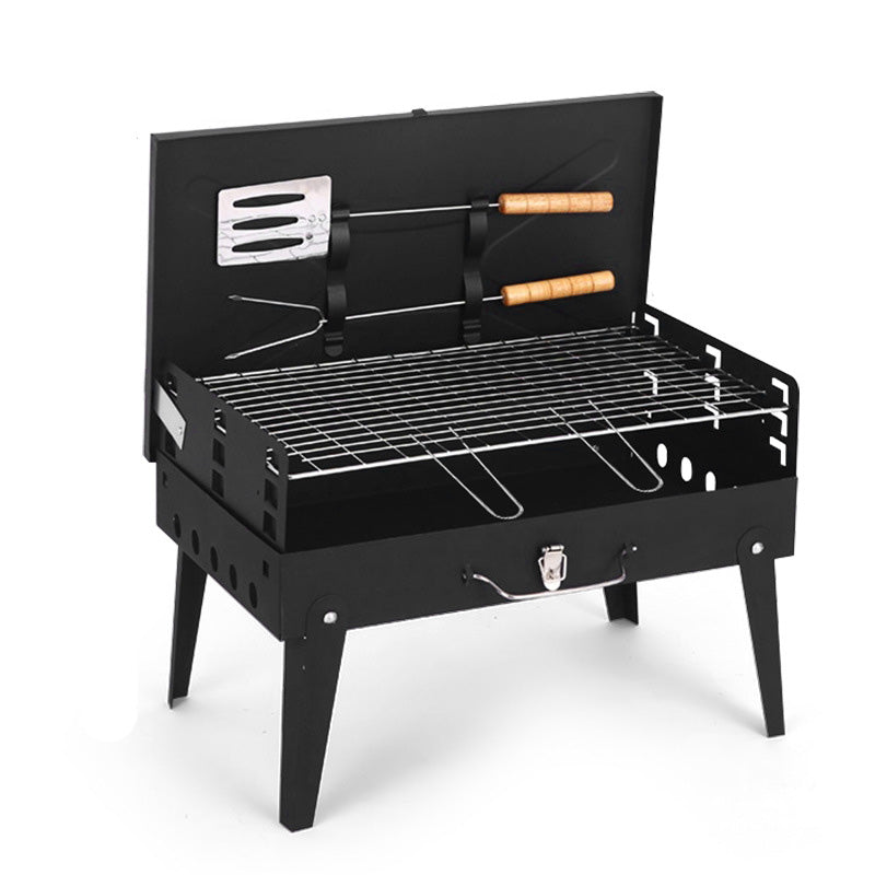 🚚 Livraison gratuite ! 🔥 Tragbarer faltbarer Holzkohlegrill für Outdoor-Kochen 🍖🔥🍃