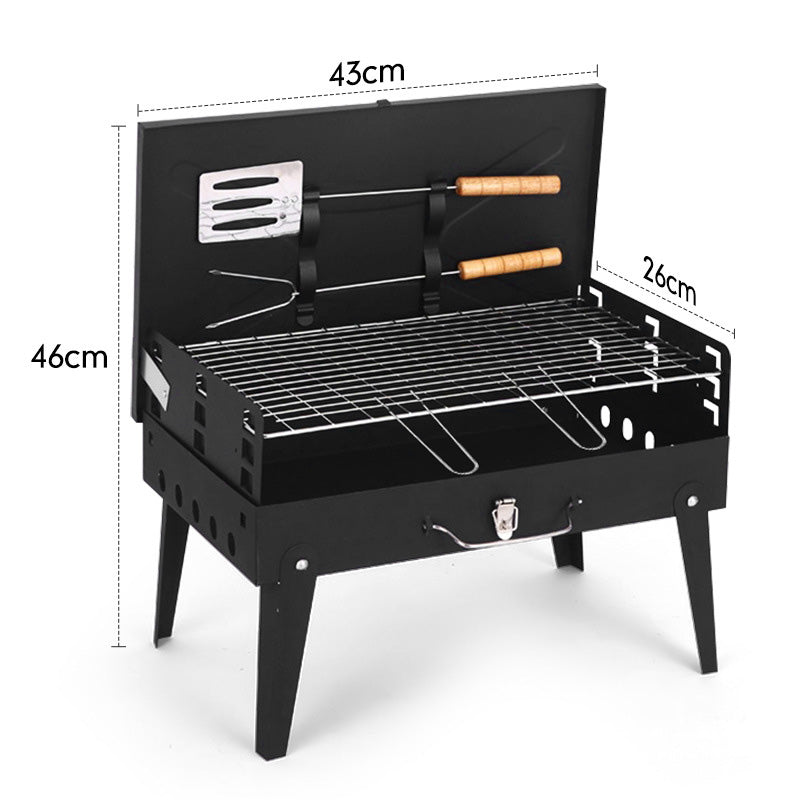 🚚 Livraison gratuite ! 🔥 Tragbarer faltbarer Holzkohlegrill für Outdoor-Kochen 🍖🔥🍃