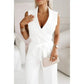 ☀️Frauen ärmelloser V-Ausschnitt Solid Jumpsuit🕊️