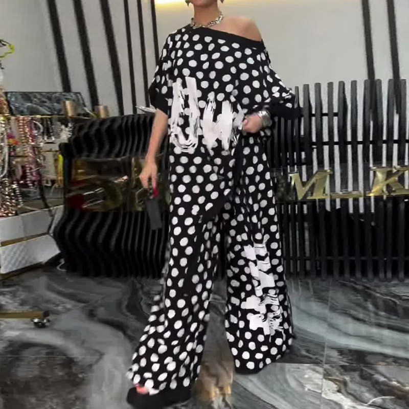 🌸Was soll ich morgen anziehen?💥Modischer Zweiteiler für Damen: Oversize-Shirt und Hose mit weitem Bein