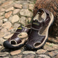 Lässige Sommersandalen mit geschlossener Zehenpartie und Klettverschluss für Herren