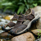 Lässige Sommersandalen mit geschlossener Zehenpartie und Klettverschluss für Herren