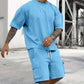Set aus Freizeit-T-Shirt mit kurzen Ärmeln und Shorts für Herren