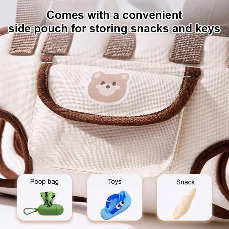 ⏳Zeitlich begrenztes Angebot⏳ 🐶Heißer Verkauf🎒 Tragbare, atmungsaktive 2-in-1-Haustiertragetasche – Tragetuch Rucksack | Überall und jederzeit!
