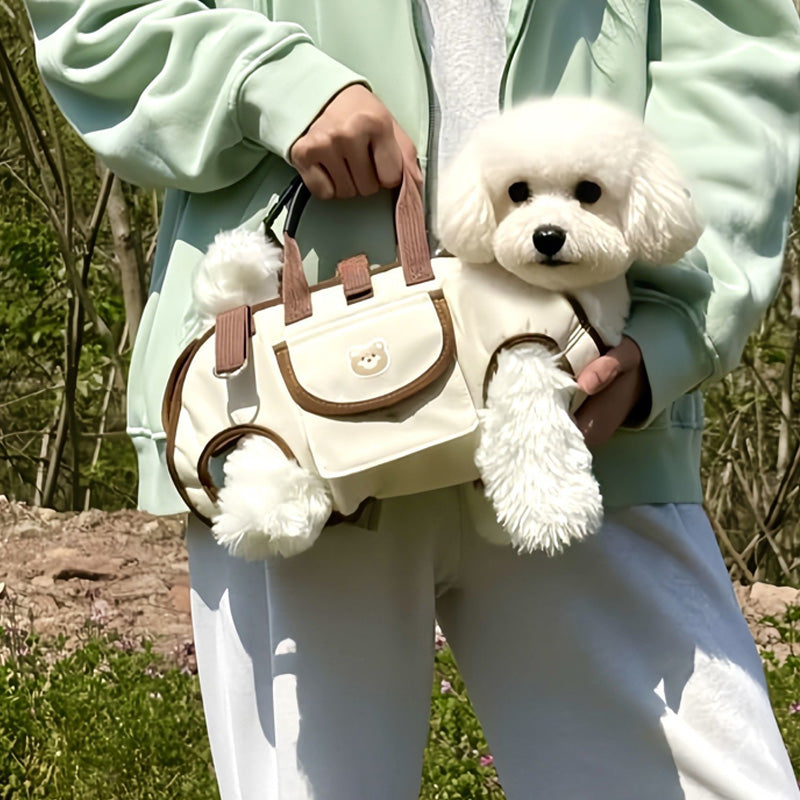 ⏳Zeitlich begrenztes Angebot⏳ 🐶Heißer Verkauf🎒 Tragbare, atmungsaktive 2-in-1-Haustiertragetasche – Tragetuch Rucksack | Überall und jederzeit!