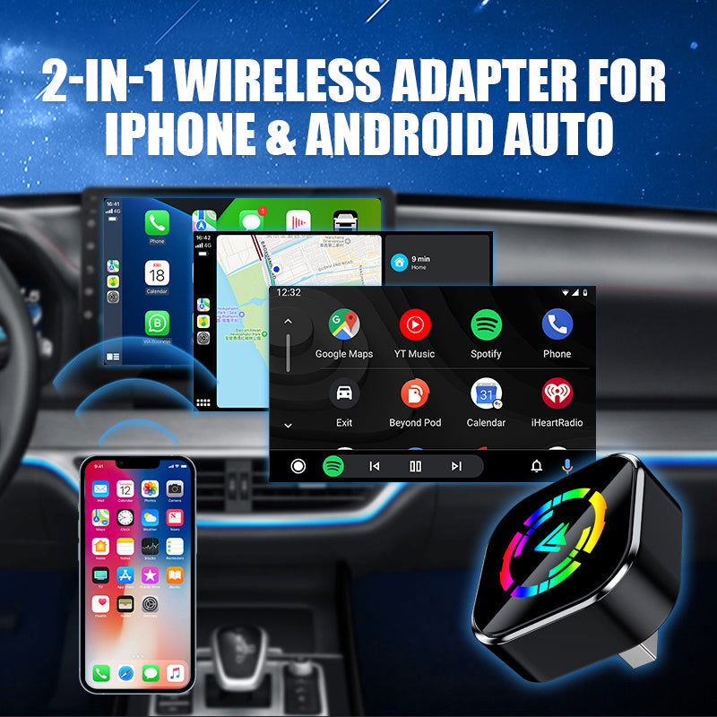 2-in-1 Wireless Adapter für iPhone & Android Auto