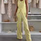 🌸Sommer-Schnäppchen 50 % RABATT🌸Set aus ärmellosem Oberteil und langer Hose für Damen