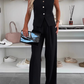 🌸Sommer-Schnäppchen 50 % RABATT🌸Set aus ärmellosem Oberteil und langer Hose für Damen