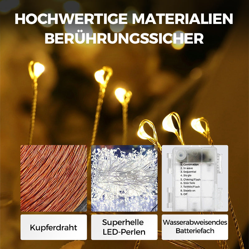 🎄Frühe Weihnachtsaktion 50 % Rabatt✨Kupferdraht-Feuerwerkskörper-Lichterkette