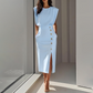 🌸Elegantes Midikleid mit Schlitz für Damen