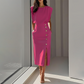 🌸Elegantes Midikleid mit Schlitz für Damen
