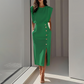🌸Elegantes Midikleid mit Schlitz für Damen