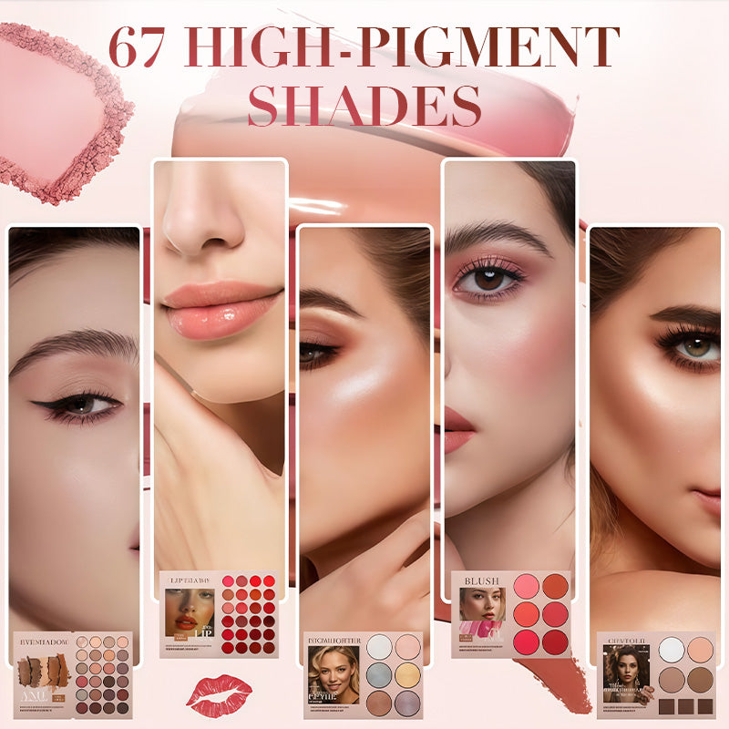 ⏳Zeitlich begrenztes Sonderangebot⏰5-lagige Make-up-Palette im Buchformat mit 67 professionellen Farbtönen🎨