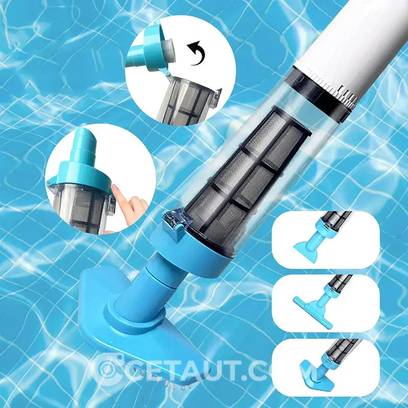 ✨3-in-1 Kabelloser Poolstaubsauger – Leicht, leise & effizient für kristallklares Wasser ✨