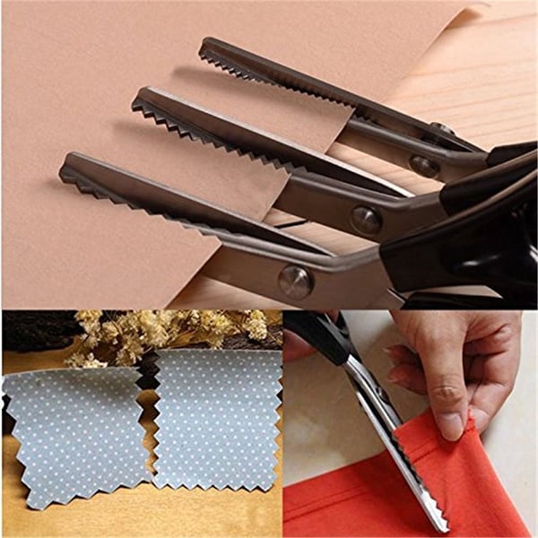 ✂️Jetzt 50 % Rabatt! DIY-Nähschere mit Wellenschliff – Zickzack-Schere, Stoffschneidewerkzeug gegen Ausfransen für Stoff, Papier und Bastelprojekte